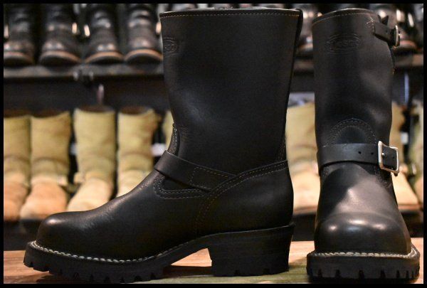 8E 14年 WESCO ウエスコ カスタムボス ブラック 黒 ビブラム100シングル エンジニア ブーツ スチールトゥ BOSS HOPESMORE FD138