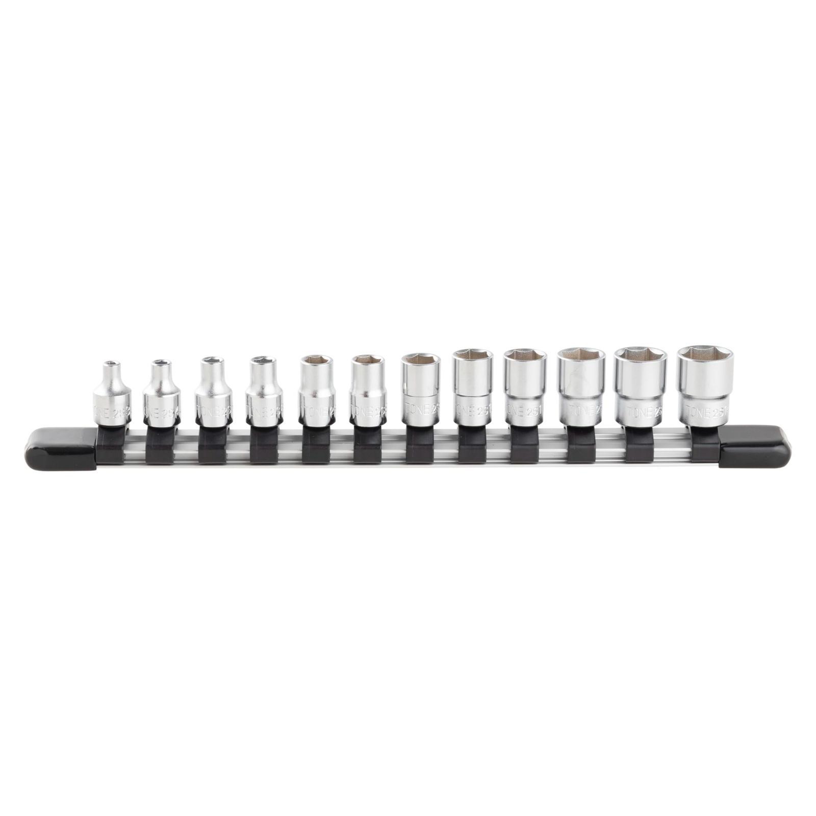 トネ TONE ソケットセット 6角 ホルダー付 HS212 差込角6.35mm 1|4 内容12点