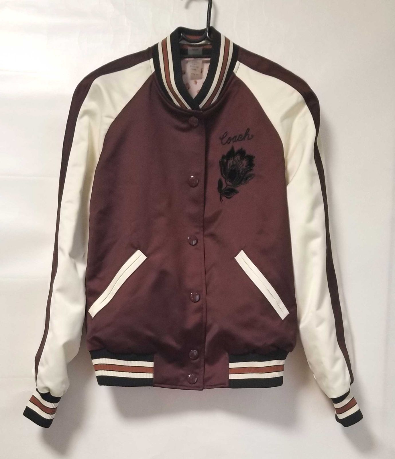 COACH　リバーシブル　スタジャン　アウター　ジャンパー　レディース　Ｍ　L 未使用 コーチ スカジャン レディース リバーシブル 花柄