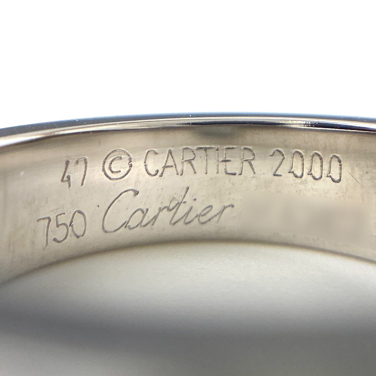 カルティエ CARTIER タンク リング WG ホワイトゴールド 指輪 ムーン 