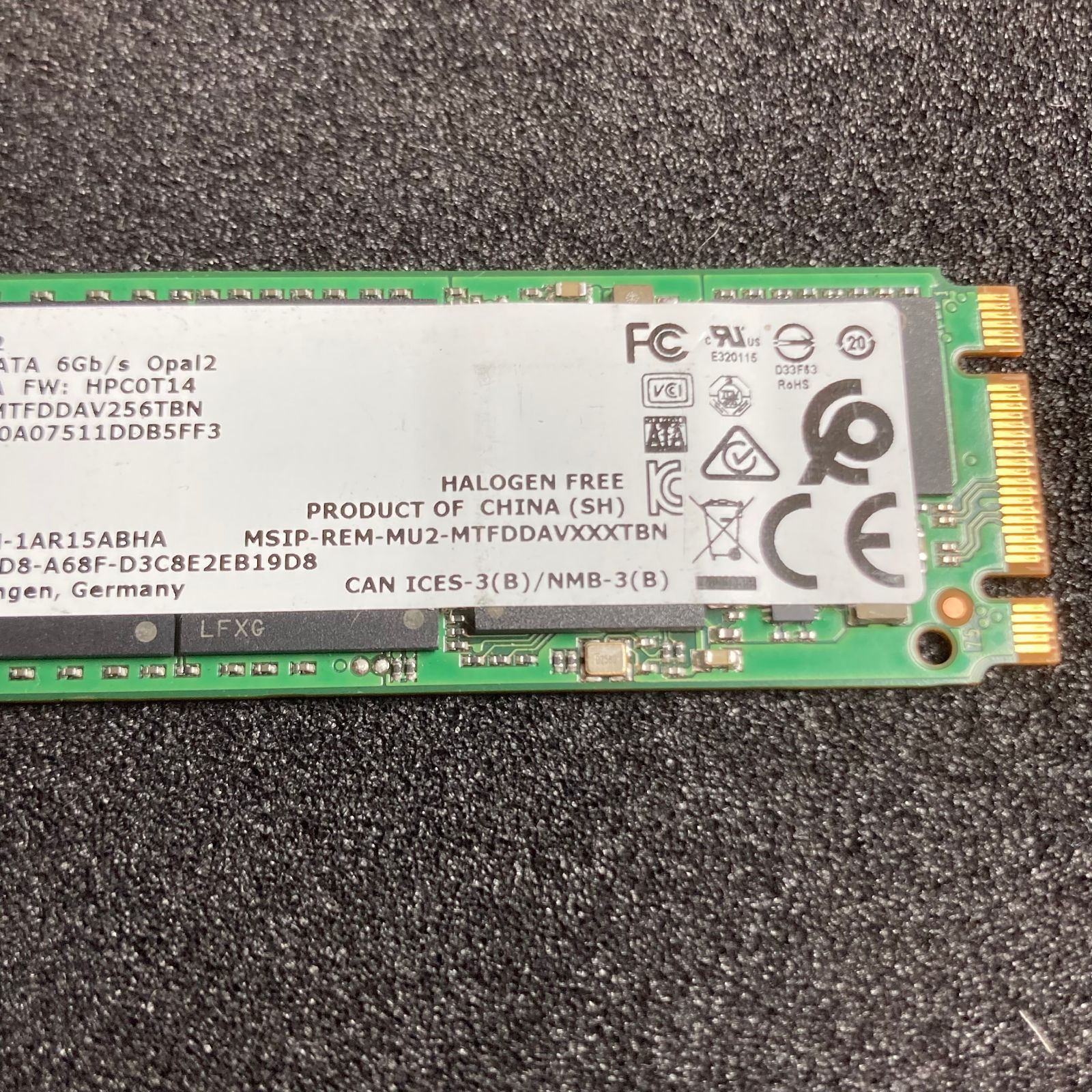 Micron m.2 SATA SSD 2280 256GB | MTFDDAV256TBN | micron【395】