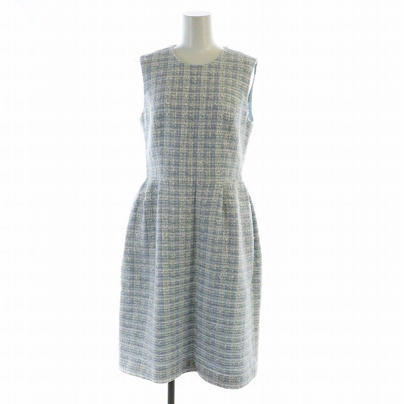 【美品】FOXEY ツイード　バイカラー　ワンピース 40 極美品！FOXEYツイードバイカラーワンピース 40 Rene foxey