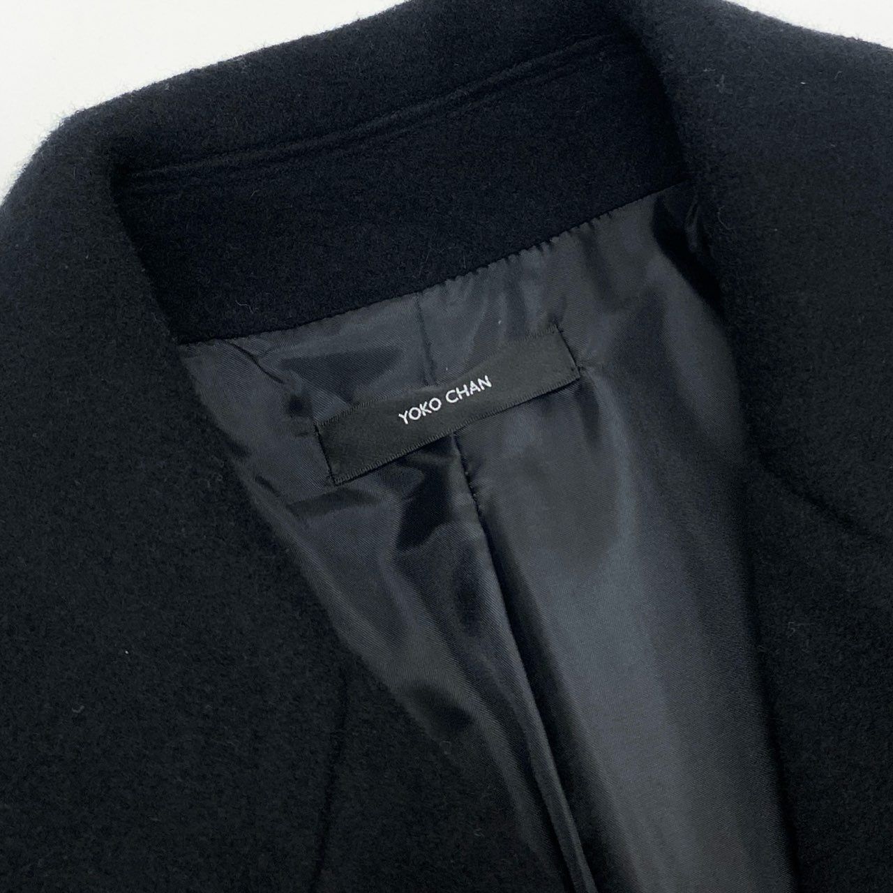 33k19 YOKO CHAN ヨーコチャン 日本製 バックパールコート チェスター