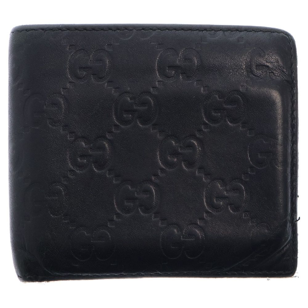 GUCCI (グッチ) GG柄 コンパクトウォレット 2つ折り財布 ブラック 146223
