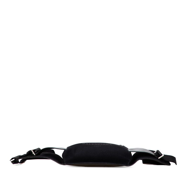 バレンシアガ ロゴ ウエストバッグ ボディバッグ 433625 ブラック キャンバス レザー メンズ 234 28112 フィット感 ウエストポーチ 