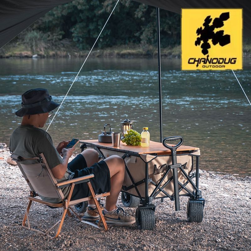 CHANODUG テーブル天板付オフロードワゴン アウトドアワゴン キッズカート Amazon.co.jp: ☆CHANODUG OUTDOOR☆テーブル天板付きオフロード