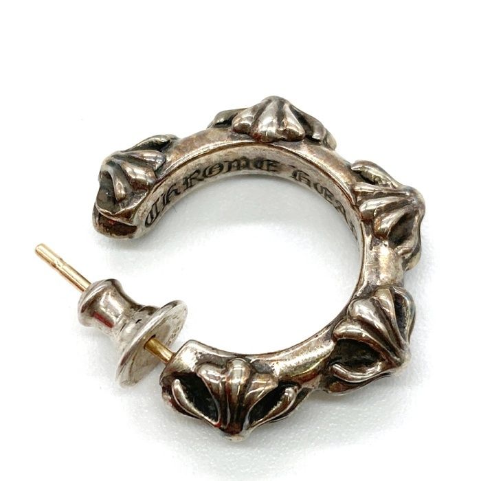 ☆CHROME HEARTS クロムハーツ HOOP CROSS SML クロスバンドフープ ピアス シルバー925 重量5.2g - メルカリ