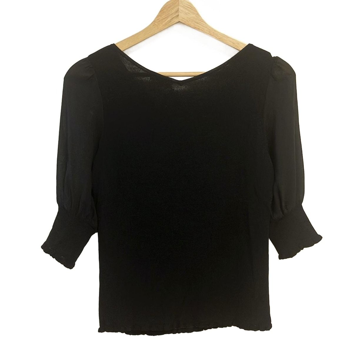 トゥービーシック TO BE CHIC 七分袖カットソー サイズ46 XL ボルドー×黒 レディース フラワー トップス TO BE CHIC（カットソー(長袖⁄七分)）のフリマアイテム一覧