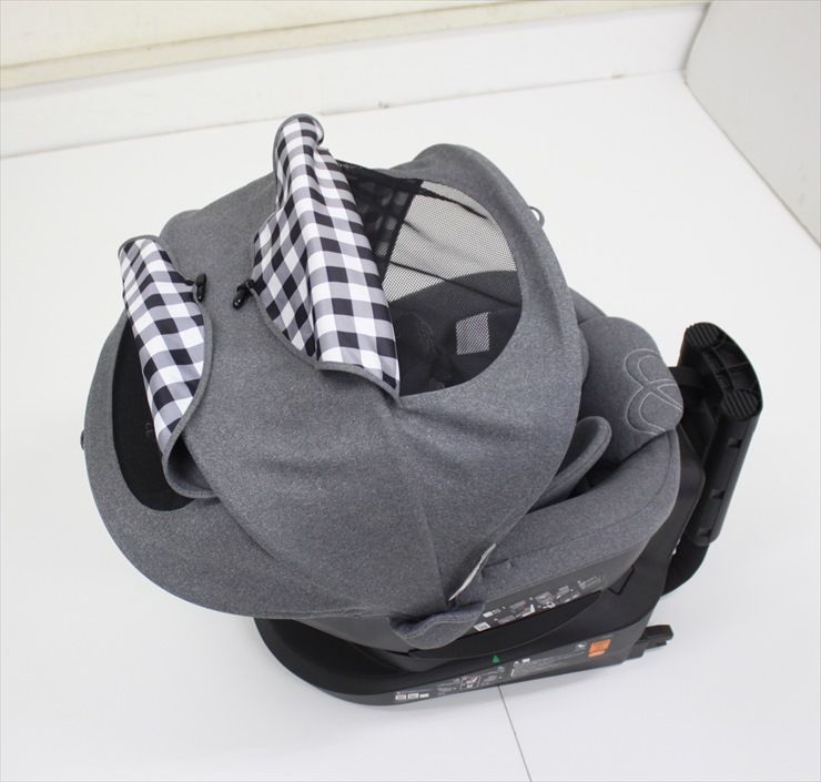 美品 エールべべ クルット5 Oui グレー BF931 新生児～ 日本製