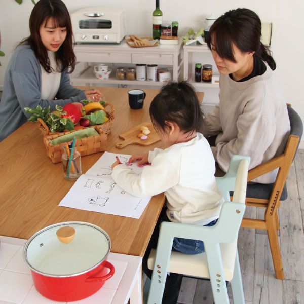 ハイチェア 木製 ベビーチェア キッズチェア 高さ調節 ダイニングチェア キッズ 天然木 おしゃれ ダイニング 高さ調整 YOLEO ベビーハイチェア レビュー特典 椅子 ハイ