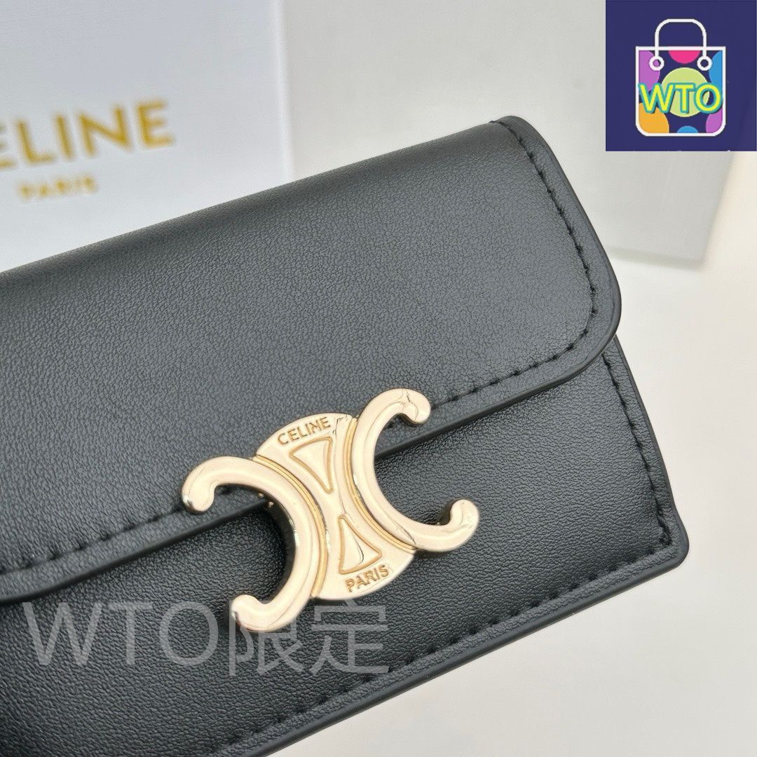 今日特価】Celine セリーヌ 新しい凱旋門カードホルダー 頭層