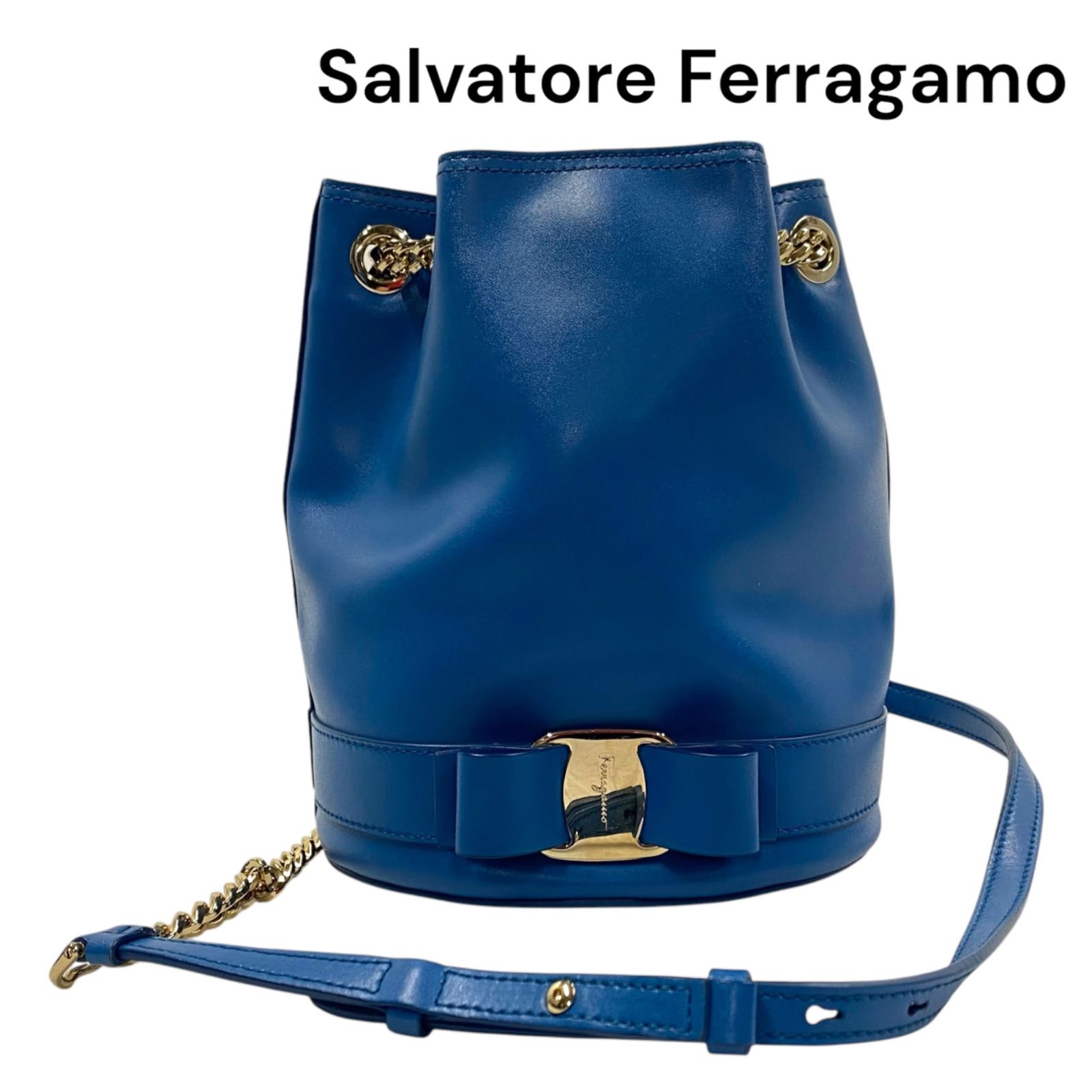 ○美品 サルヴァトーレフェラガモ Salvatore Ferragamo 巾着型 