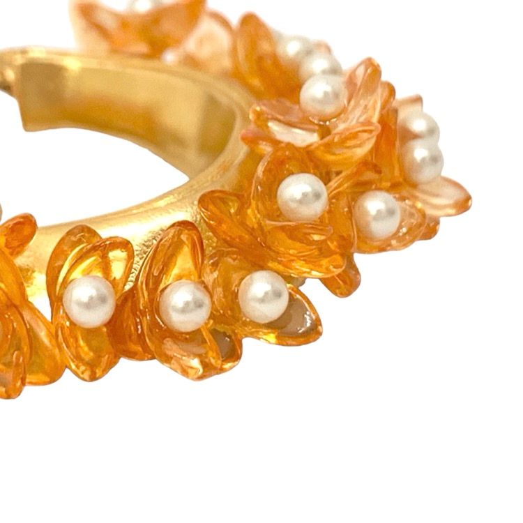 Mame Kurogouchi マメクロゴウチ Osmanthus Motif Earrings