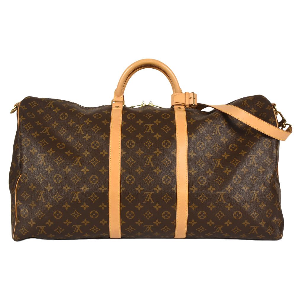 ルイヴィトン LOUIS VUITTON キーポル バンドリエール 60 ボストンバッグ モノグラム キャンバス ヌメ革 M41412 MB0030【中古】