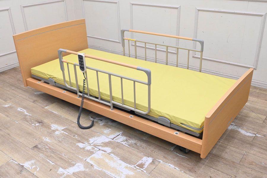 ER065 パラマウントベッド 介護ベッド 3モーター 昇降ベッド 介護ベット リクライニング 転倒防止ガード