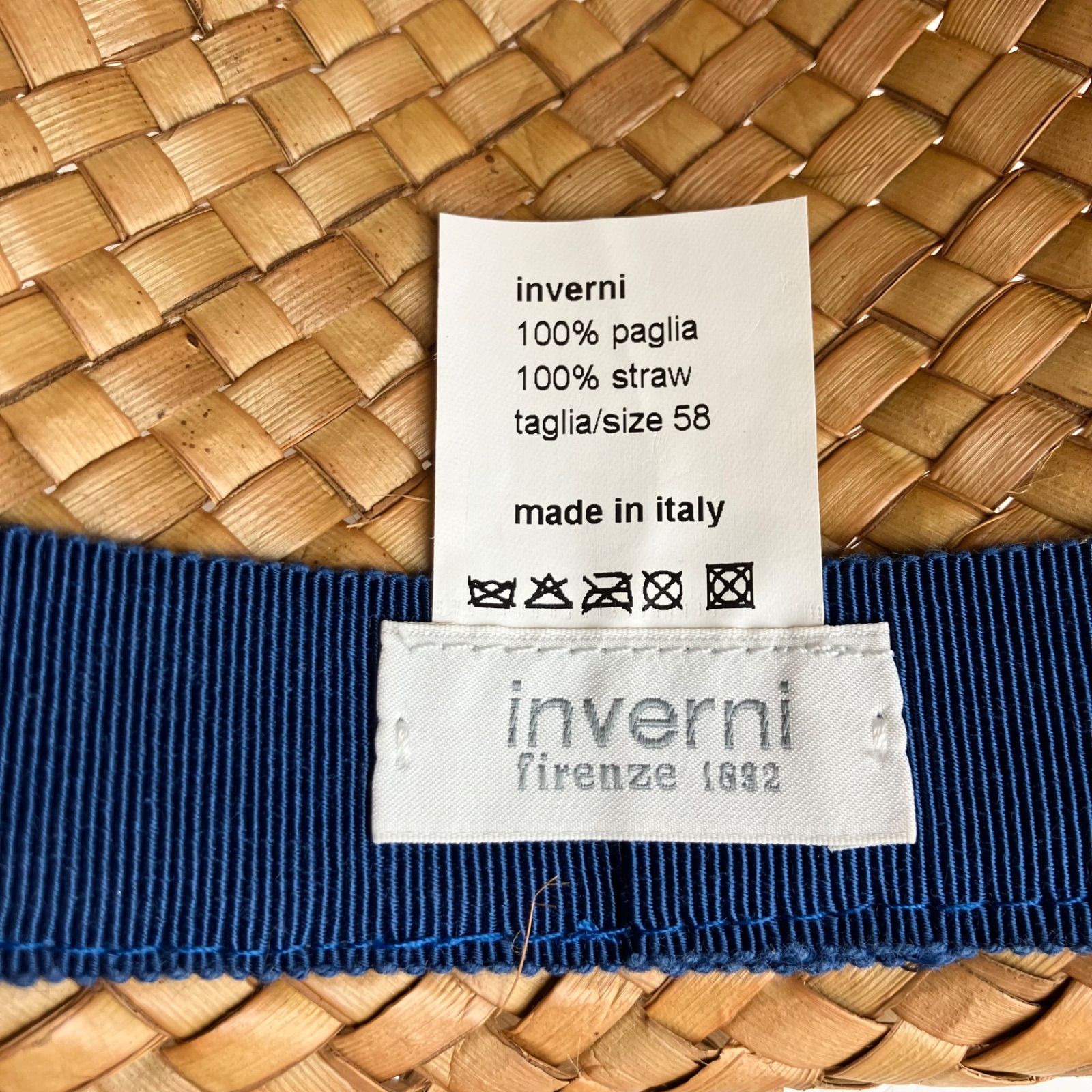 INVERNI インヴェルニ 中折れ パナマハット ストローハット