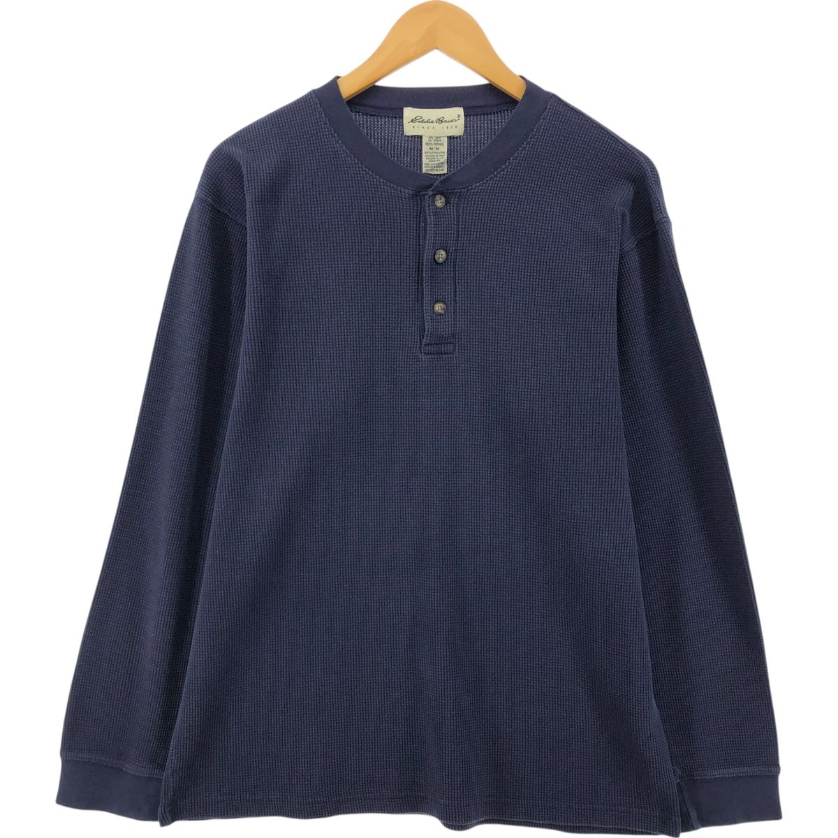 古着 エディーバウアー Eddie Bauer ヘンリーネック サーマルロンT 