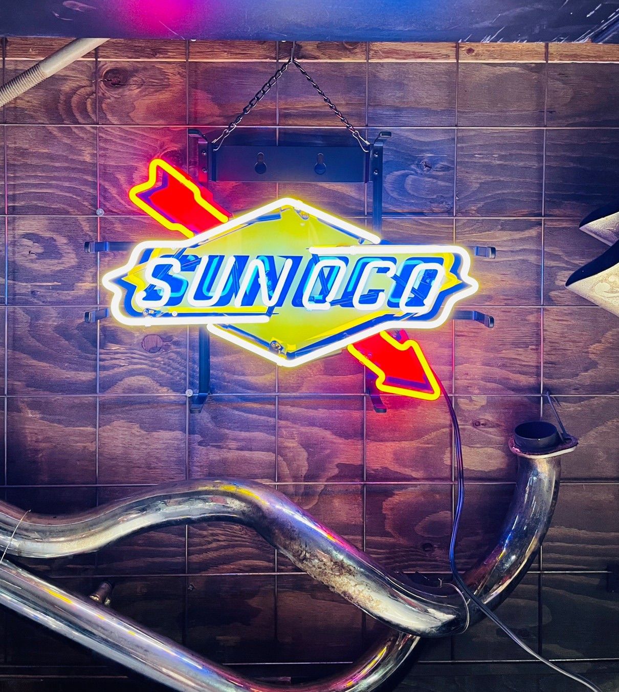 SUNOCO スノコ ネオン 看板 オイル 世田谷ベース 輸入 ムーンアイズ - メルカリ