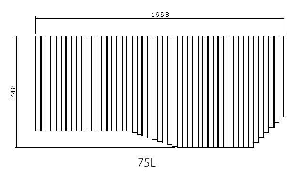 お風呂のふた トクラス 旧ヤマハ 新75 L 番 巻きフタ ヤマハシステムバス用 風呂ふた 巻きふた 寸法 W 1668 mm×D 748 mm 旧品番