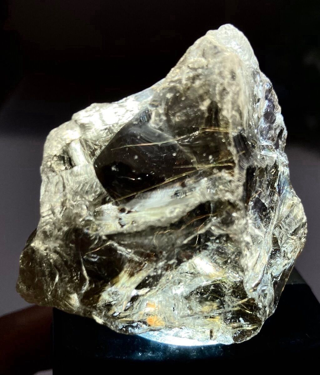 タイチンルチル内包✨虹入り スモーキー クォーツ かちわり ラフ