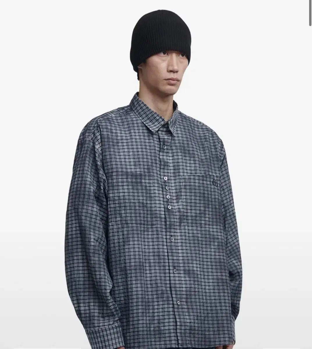 【雷市場（ポンジャン）商品韓国直送】 NOMANUAL(ノーマニュアル) OVERDYED CHECK SHIRT ー CHARCOAL