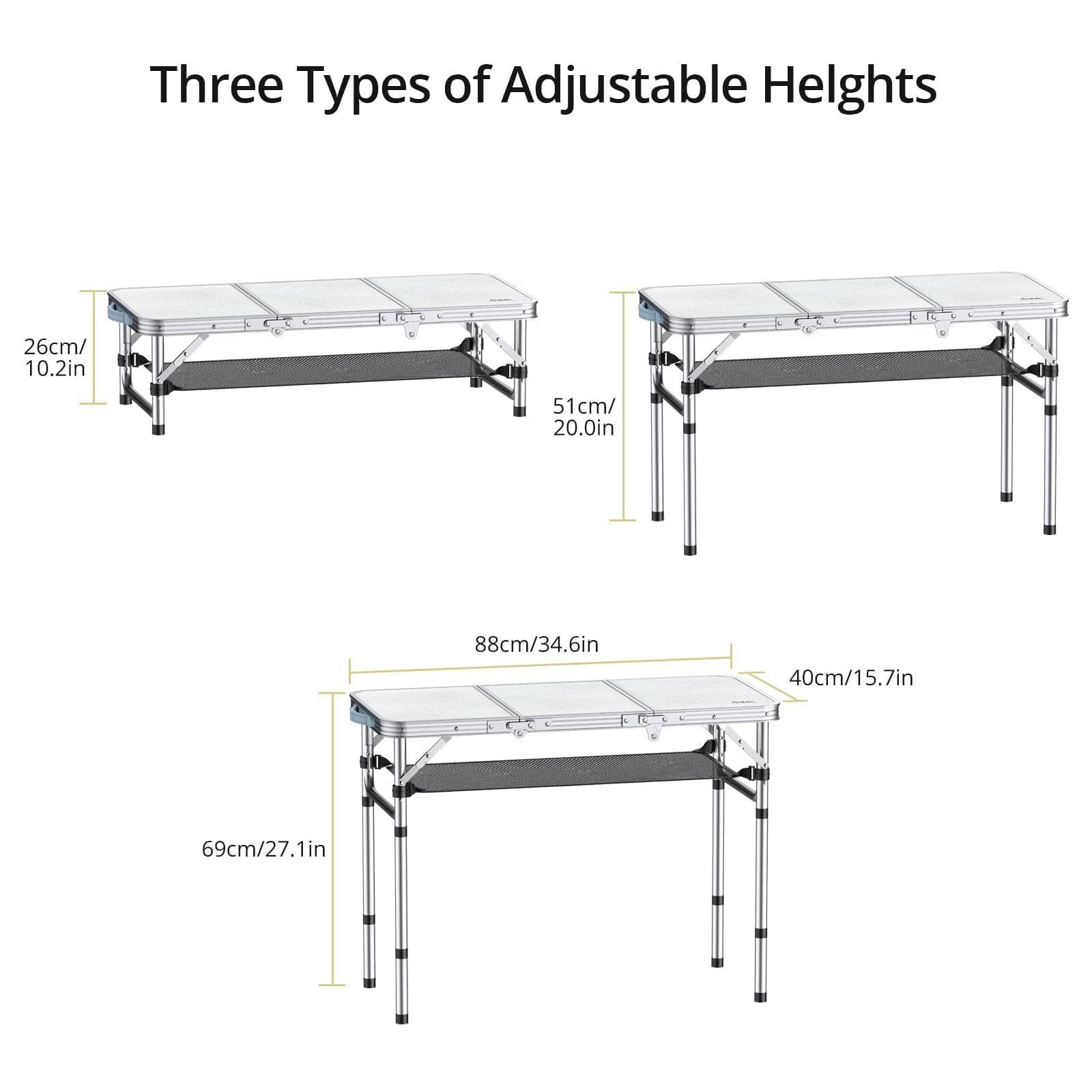 アウトドア Anbte のキャンプの折りたたみ式テーブル、90cmx40cm の 3