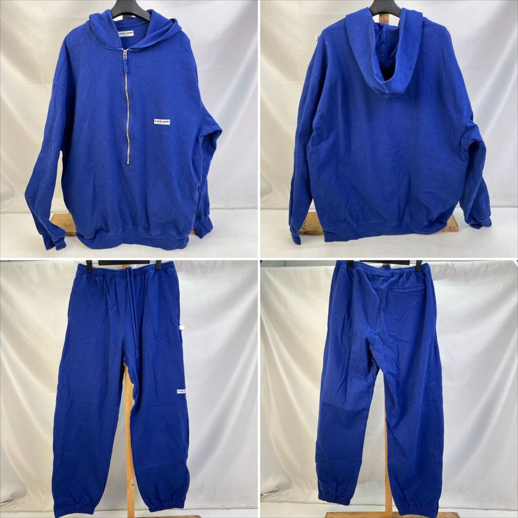 CAHLUMN セットアップ CAHLUMN◇Heavy Weight Jersey/ハーフジップパーカーセットアップ/M