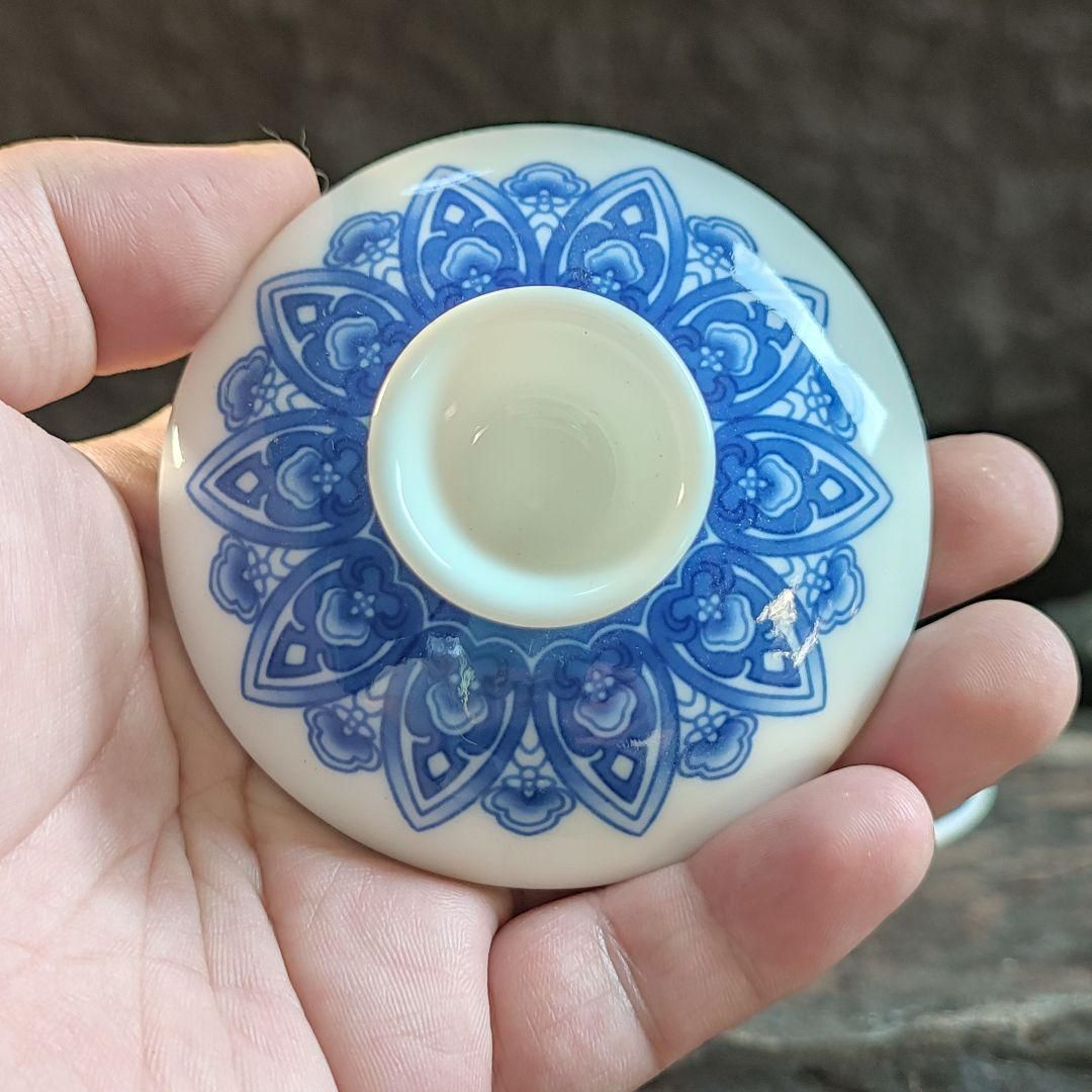 飛天敦煌飛天神女三才蓋碗 茶道具 煎茶器 茶碗 新品未使用