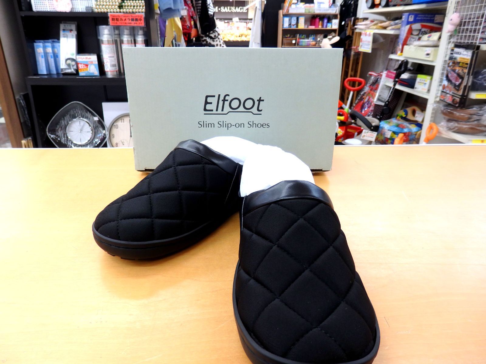 Elfoot スリムスリッポンシューズブラック Sサイズ Elfoot スリム