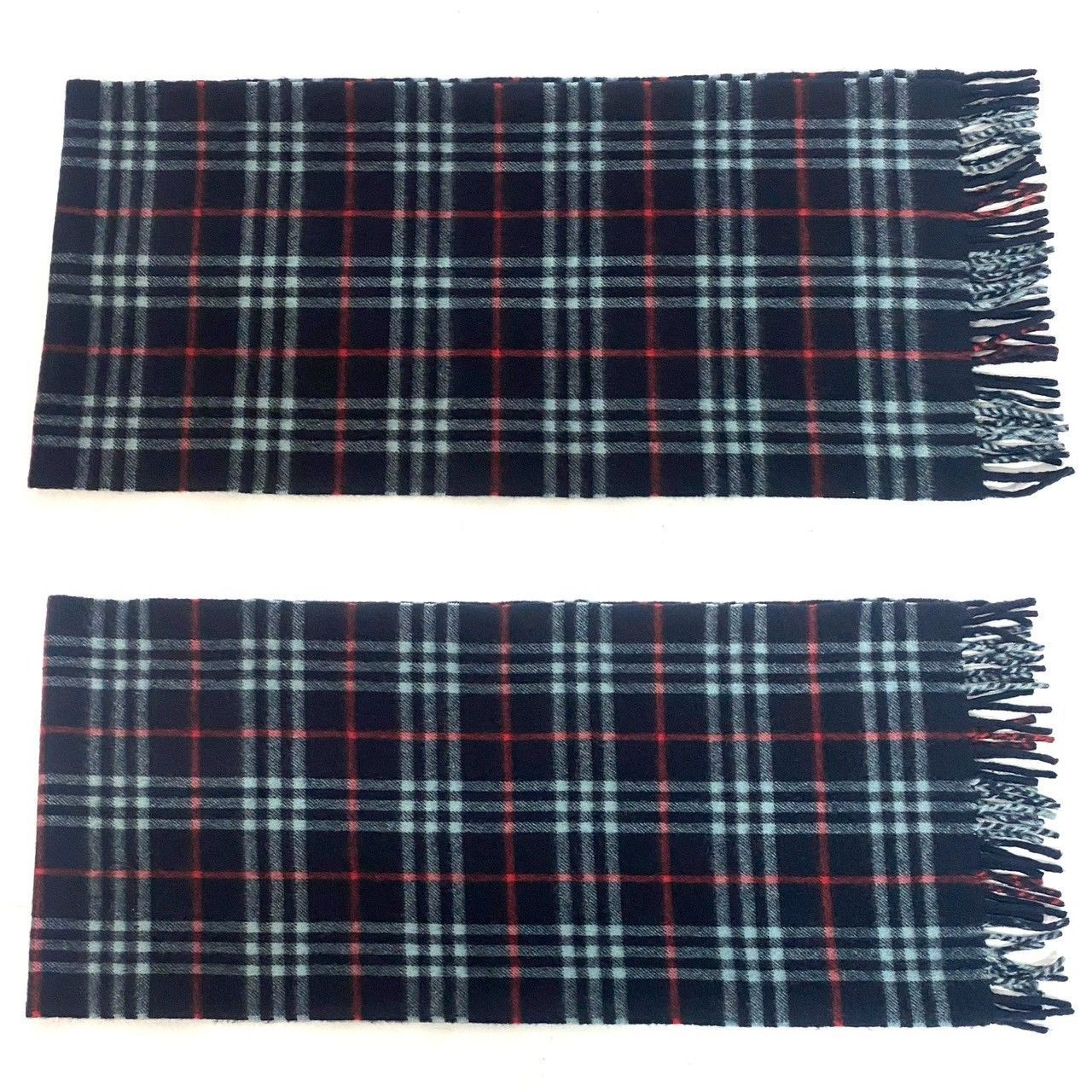 BURBERRYS バーバリーマフラー ネイビーノバチェック カシミヤ100