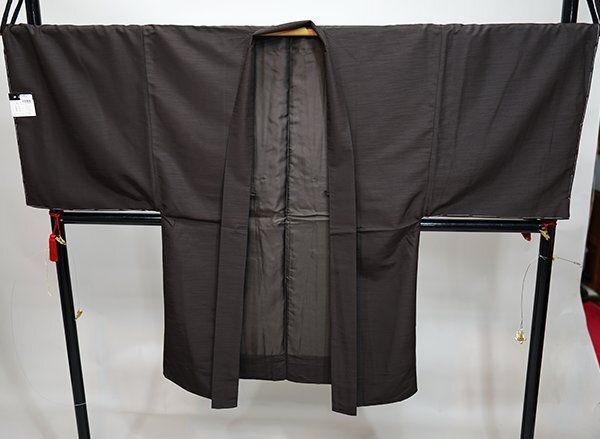 羽織 単品 袷 茶色 男性用 S M L LL 3Lサイズ 紋入れ可 NO29662-4