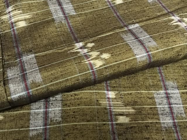 平和屋着物○訪問着 紬地 横段琉球絣 正絹 逸品 CAAX4480ut