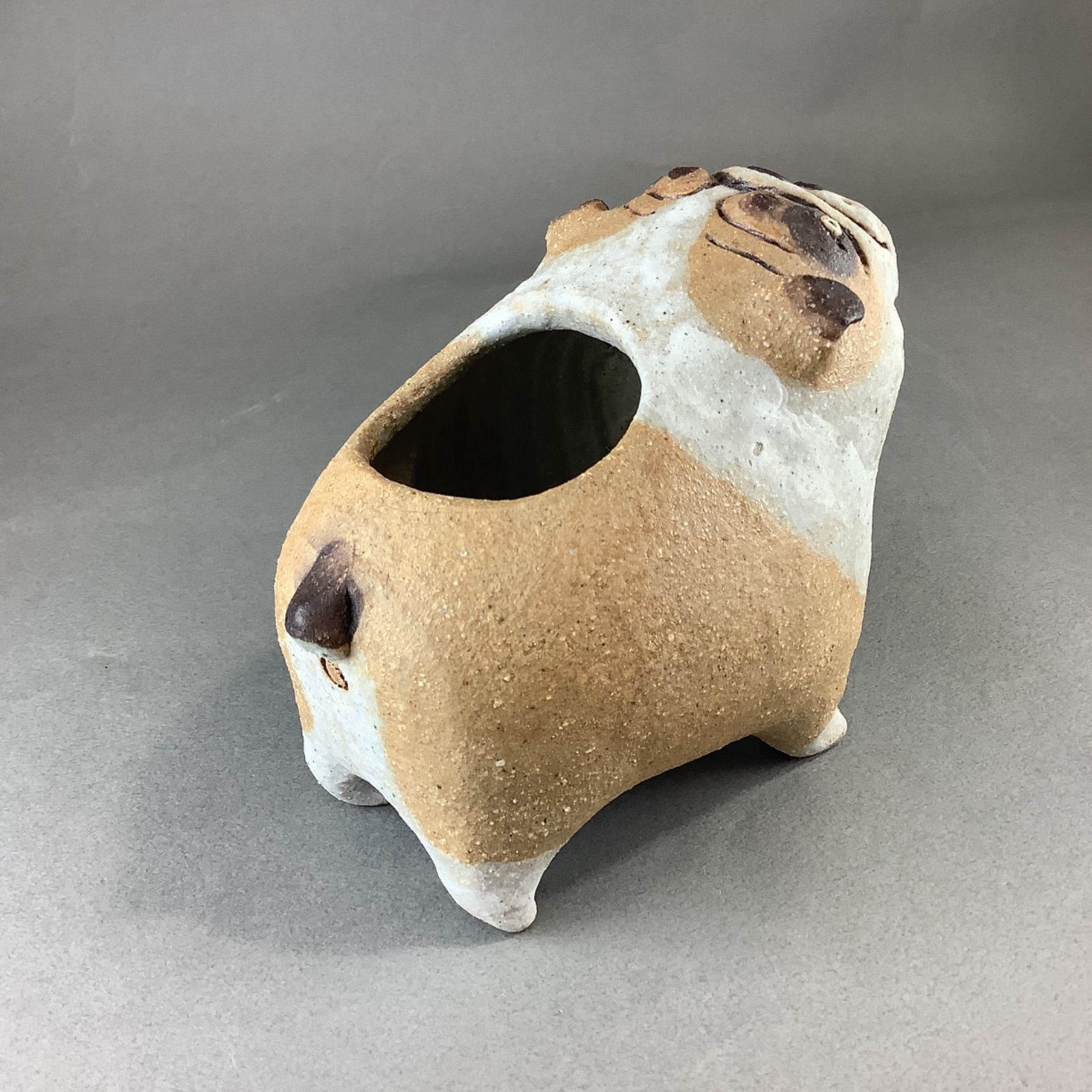 かとうゆみ たまむし工房 犬 陶器 益子焼
