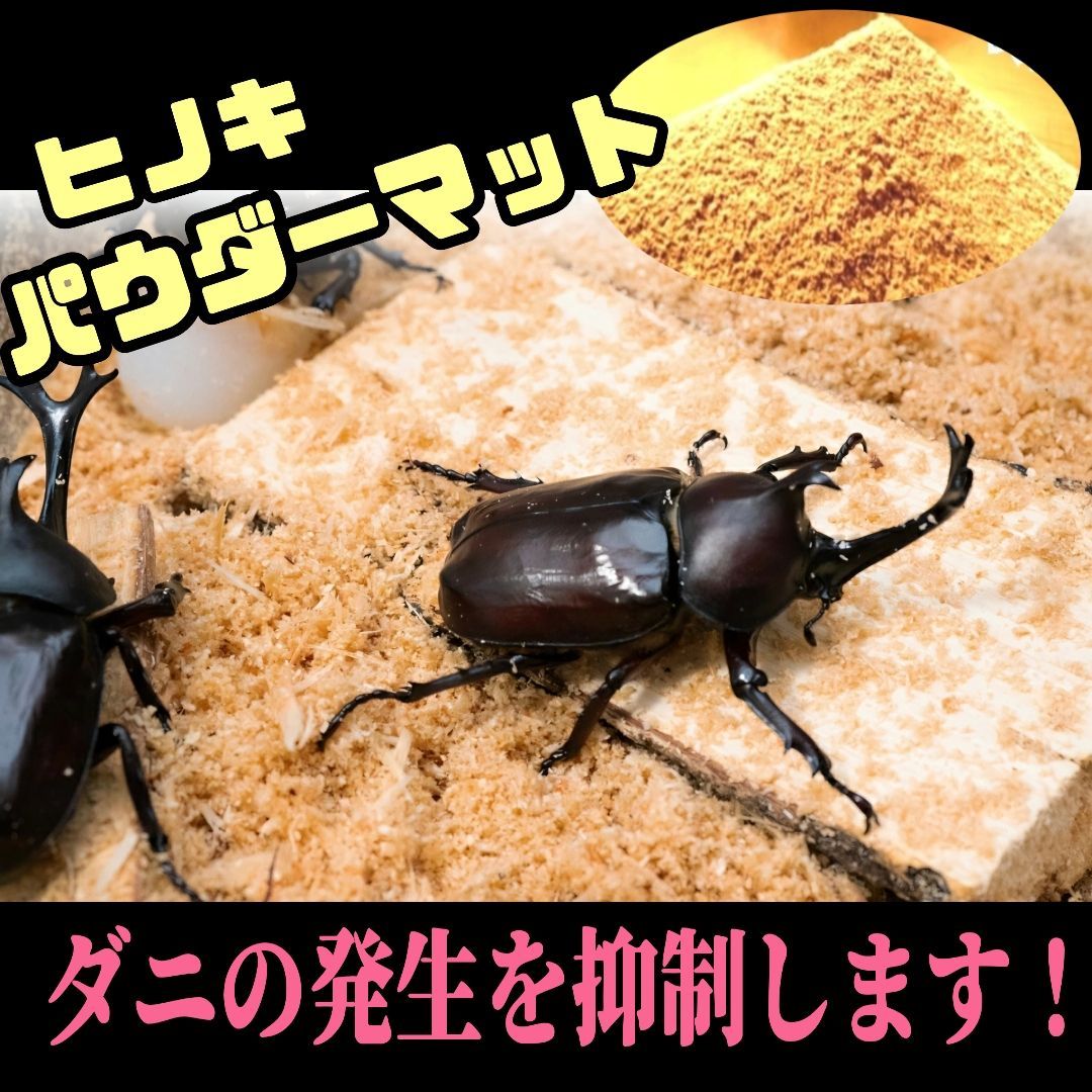 ヒノキのパウダーマット クワガタ・カブトムシの成虫管理専用