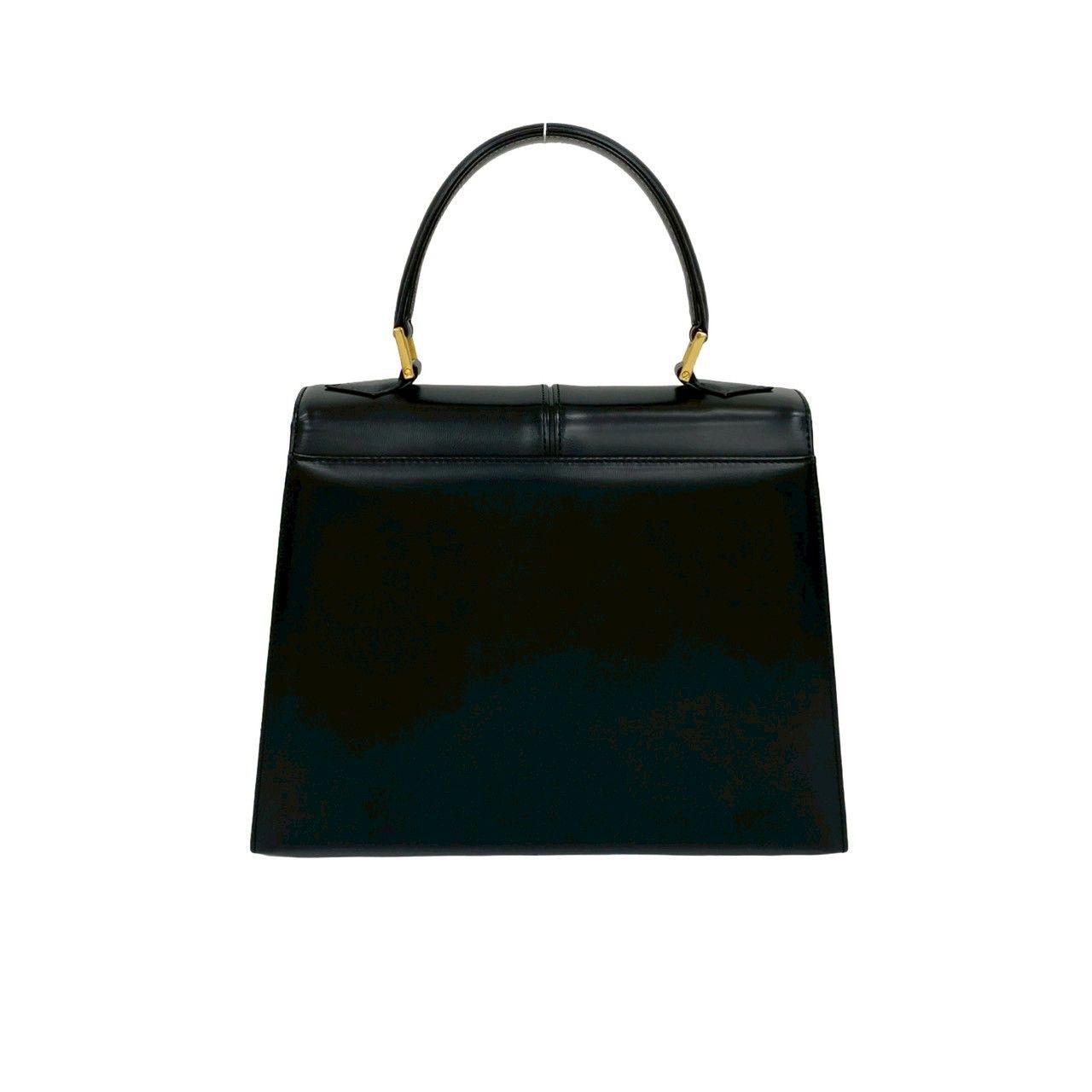 YSL ロゴ金具レザーハンドバッグ Yves Saint Laurent 極 美品 希少品 YVES SAINT LAURENT イヴ