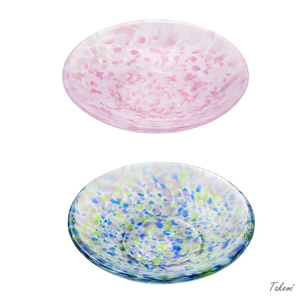 津軽びいどろ 豆皿 2個セット（sakura1個、しずく1個） 日本製 化粧