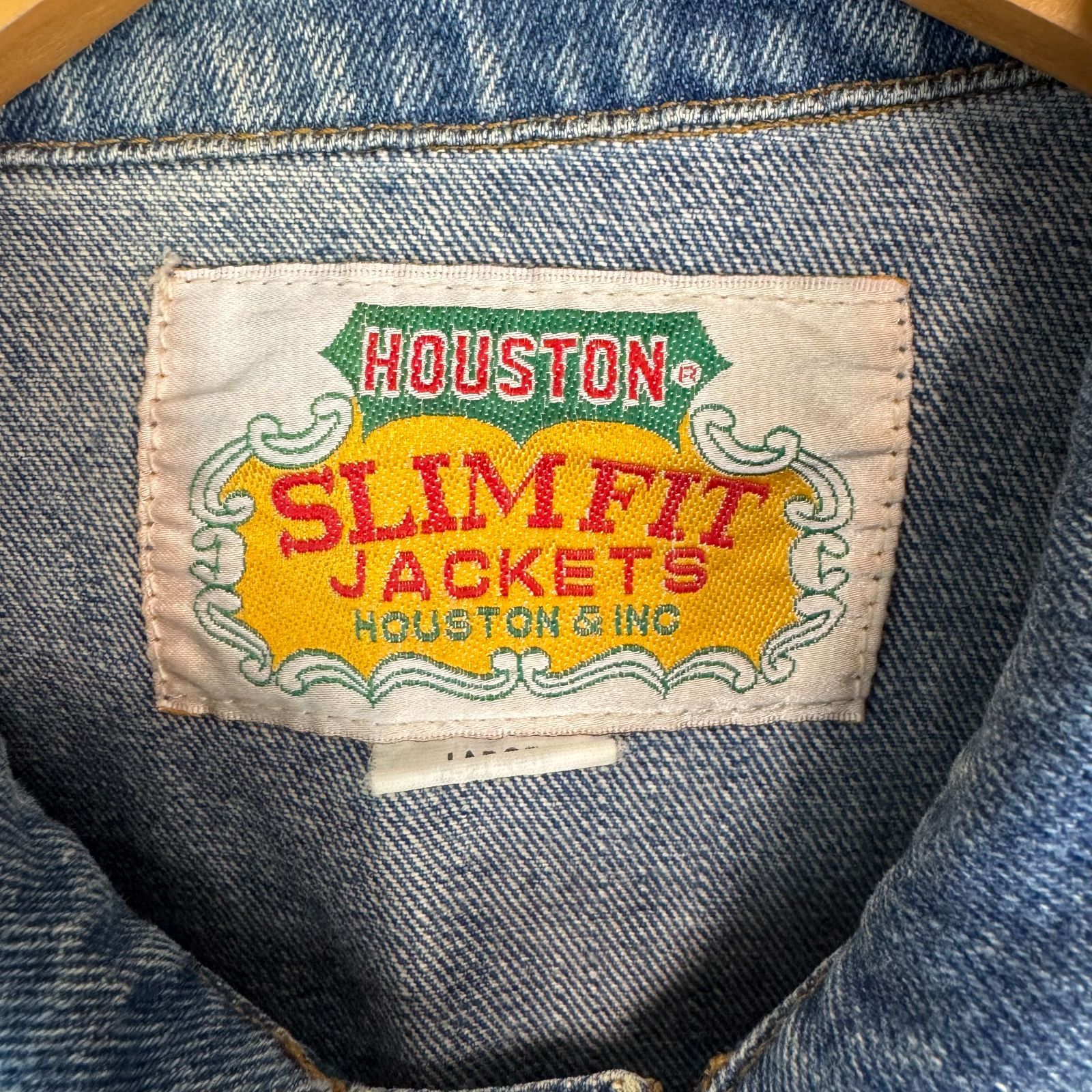 HOUSTON ヒューストン デニムジャケット Gジャン スリムフィット 