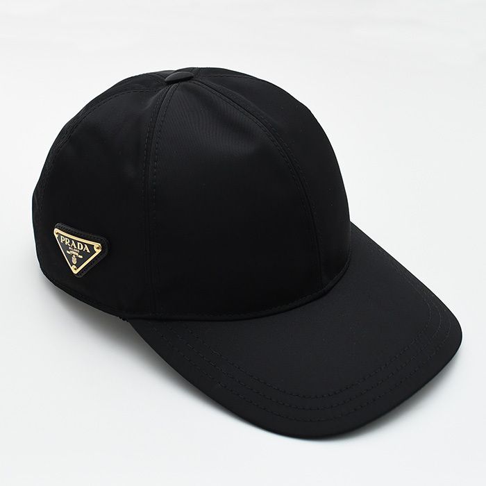 美品✨プラダ ベースボールキャップ ナイロン デニム 三角ロゴ ブラック M PRADA プラダ キャップ Re Nylon ベースボールキャップ ナイロン