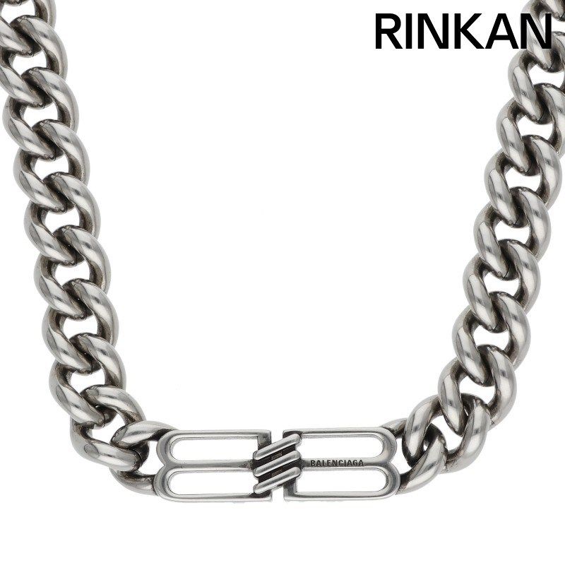 【極美品✨】BALENCIAGA バレンシアガ シルバーチェーンネックレス Balenciaga バレンシアガ BB ICON ネックレス チェーン シルバー