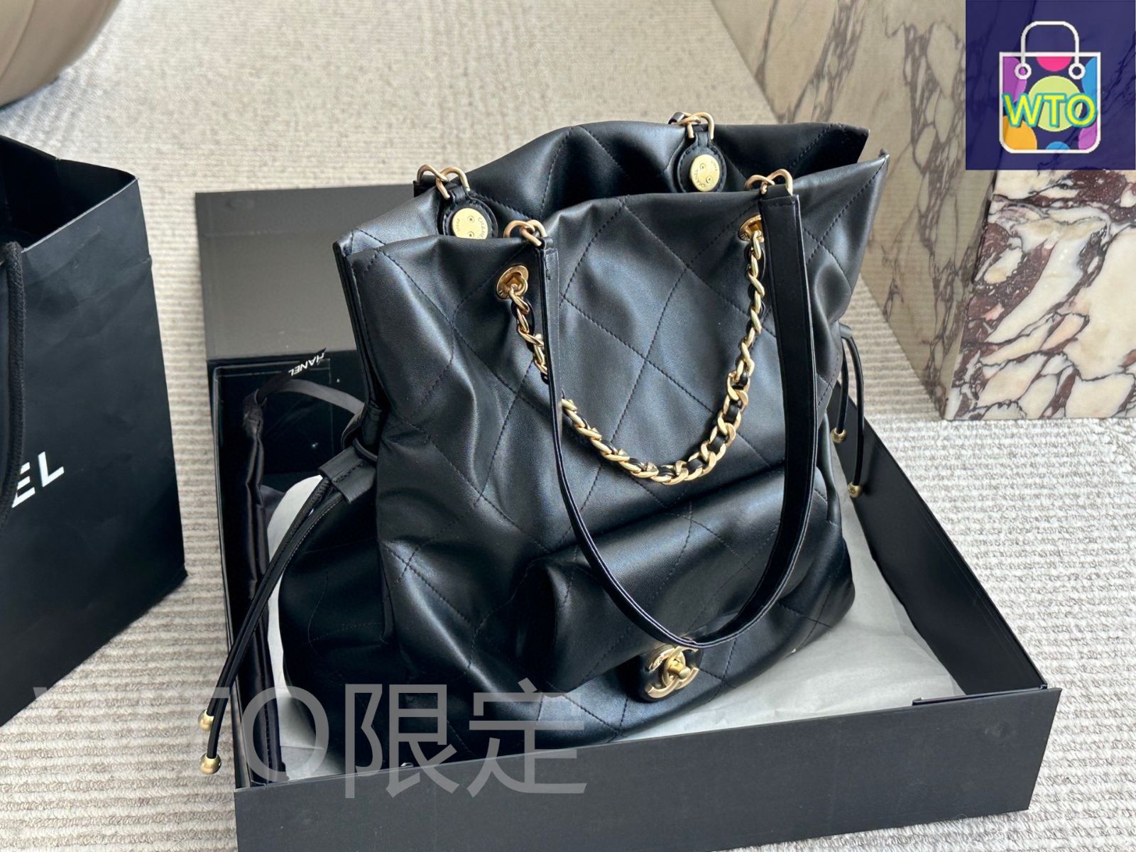 値下げしました‼︎レア‼︎CHANEL キャンバスラージトートバッグ CHANEL カンボン ラージ 2007年頃 トートバッグ ブラック