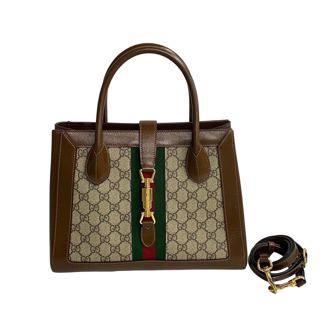 GUCCI 2way パイソン　シェリーライン　トートバッグ 未使用GUCCIグッチ 2way パイソンシェリーライントートバッグ