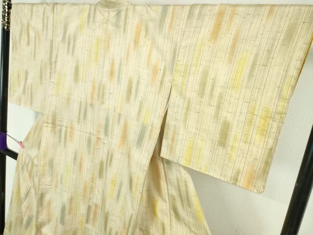 平和屋本店□極上 ぜんまい紬 伝統古染ぼかし 徒然草 証紙付き 逸品