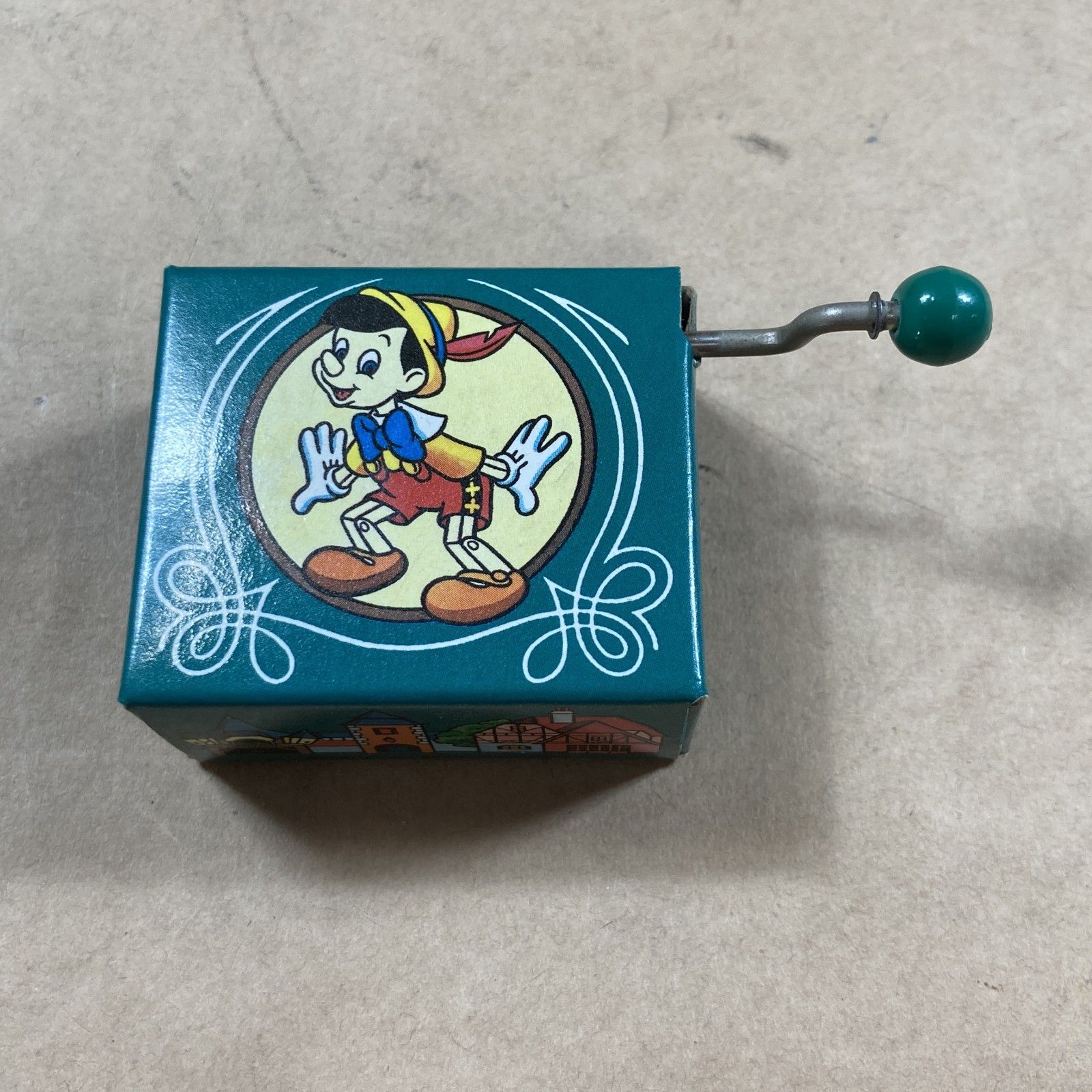 ☆ 昭和レトロ ミッキーマウス ソフビ 貯金箱 ピノキオ 手回し