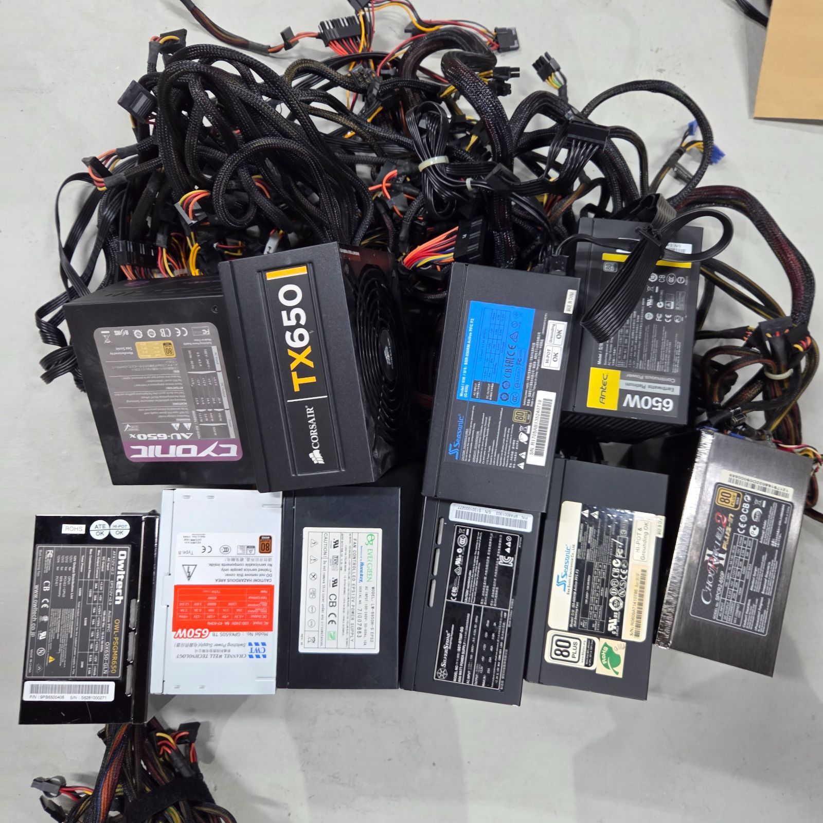 15 通電 済 電源ユニット 600W～650W 10個