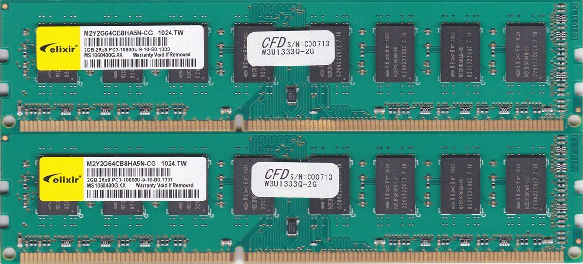 4GB (2GB 2枚組) シー・エフ・デー販売 メモリ デスクトップ 240pin PC3-10600(DDR3-1333) DDR3 4GB(2GB x 2枚組) W3U1333Q-2G
