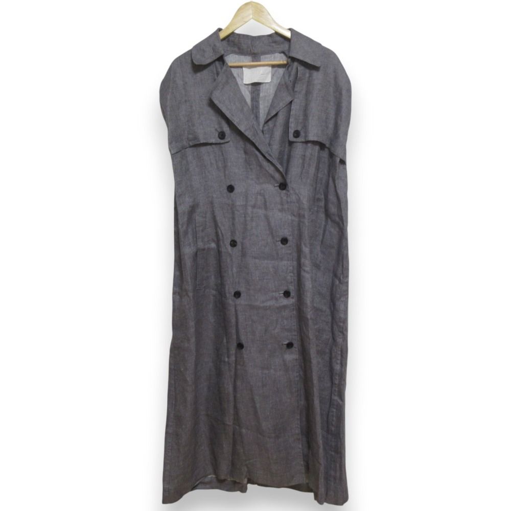 マイラン　トレンチ型　ワンピース　リネン 美品 MYLAN マイラン Trench Coat Dress リネン100