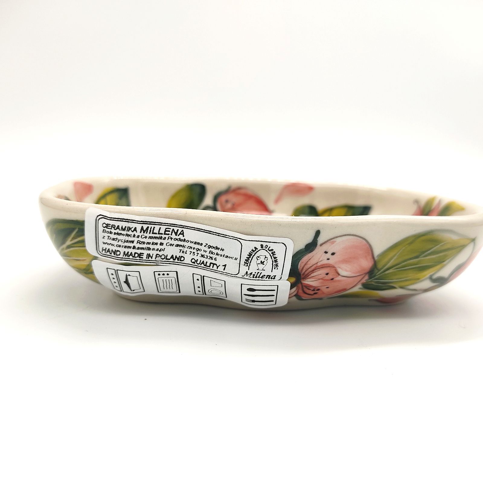 ソープディッシュ 石鹸置き ポーランド食器 ツェラミカミレナ社 ピンク