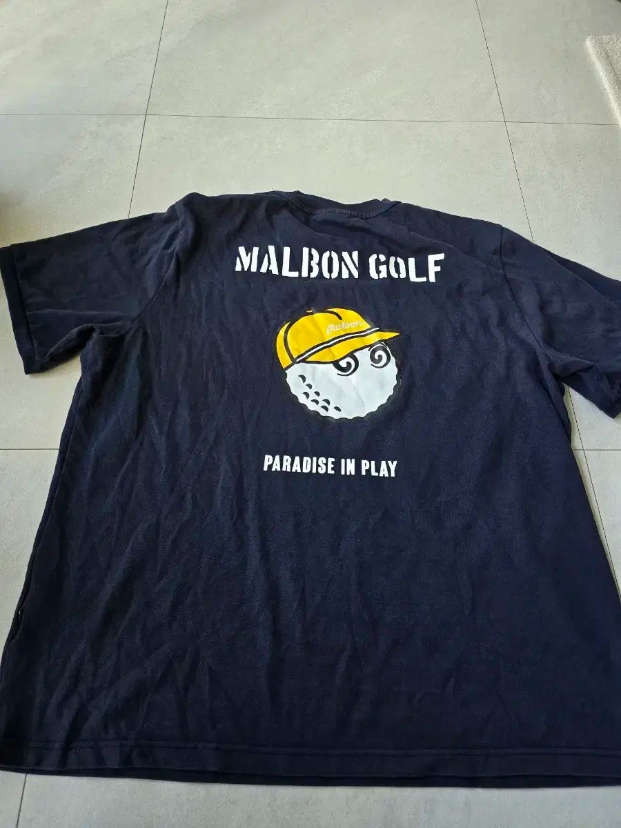 ゴルフ MALBON GOLF(マルボンゴルフ) ゴルフ ネイビー Tシャツ XXXL