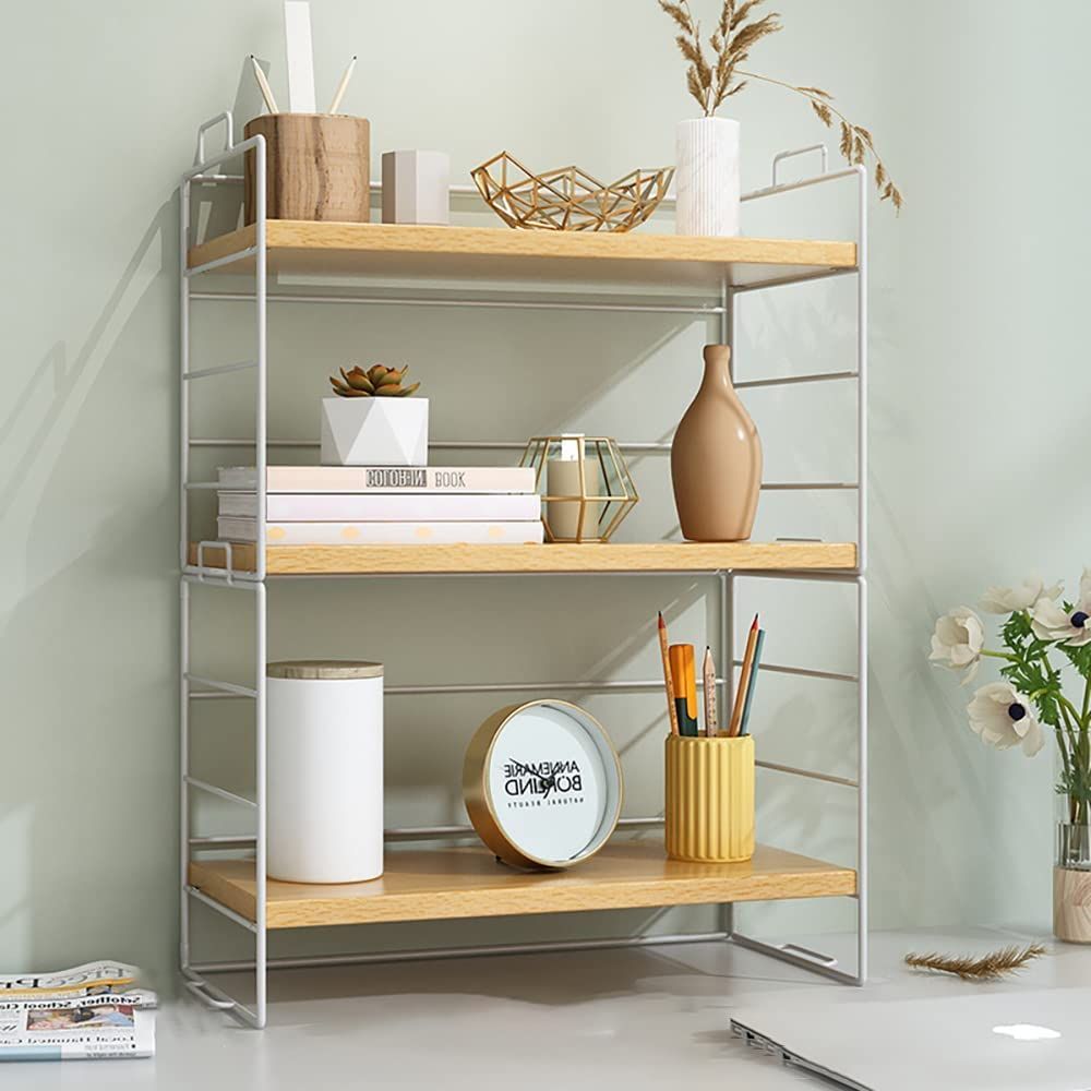 特価セール】おしゃれ 机上ラック 1段 2段 卓上ラック 幅37cm 収納棚