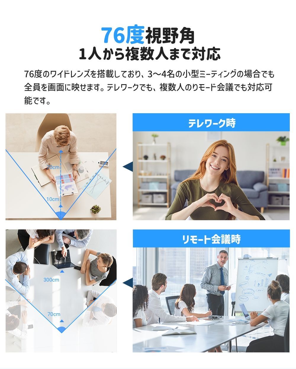【フォロー割あり★春セール|正規販売店|2年保証】 EMEET 2K Webカメラ C9602K 400万画素 30fps マイク内蔵 5層ガラスレンズ 広角 ノイズダクション ウェブカメラ 小型 Skype ZOOM Teams テレワーク イミート